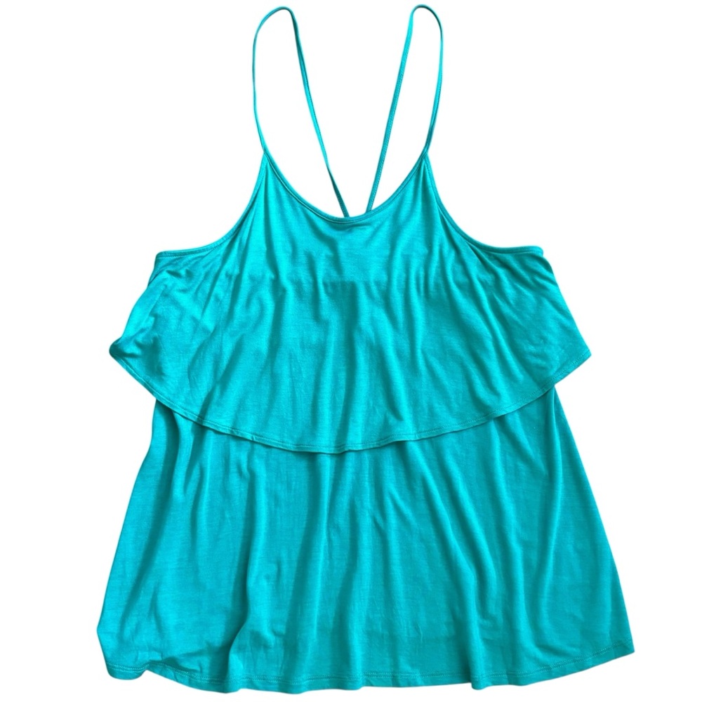 OLD NAVY Tiered Rayon Teal Top Women’s Size Medium
